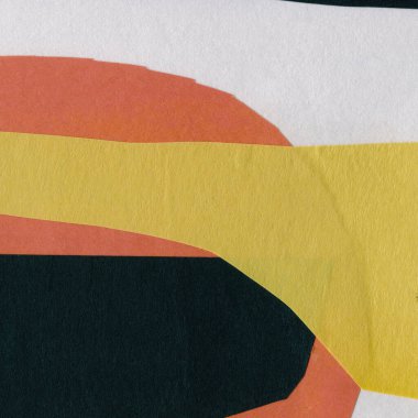 Çeşitli kağıtların kolajı, renkli soyut arkaplan  