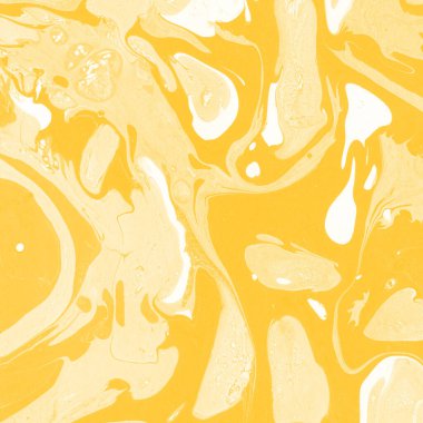 Sarı mermer arkaplan boya sıçrama deseni ile