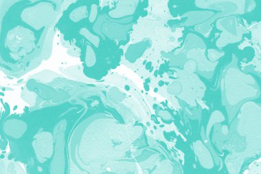 Beyaz suluboya arka planda renkli mermer mürekkep kağıdı dokusu. Kaotik soyut organik tasarım. Banyo bombası dalgaları.