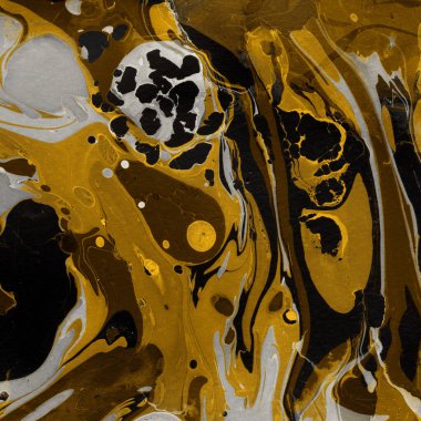 Beyaz suluboya arka planda renkli mermer mürekkep kağıdı dokusu. Kaotik soyut organik tasarım. Banyo bombası dalgaları.