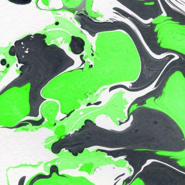 Beyaz suluboya arka planda renkli mermer mürekkep kağıdı dokusu. Kaotik soyut organik tasarım. Banyo bombası dalgaları.