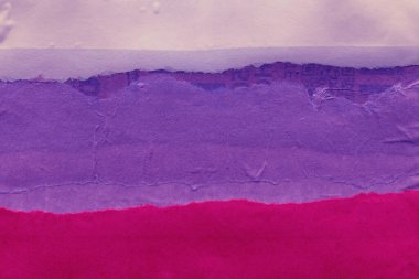 Çeşitli kağıtların kolajı, renkli soyut arkaplan  