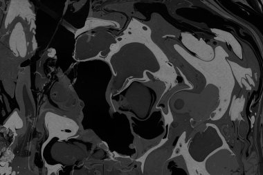 Kağıt arkaplanda siyah mermer mürekkep dokusu. Mermer taş resim.