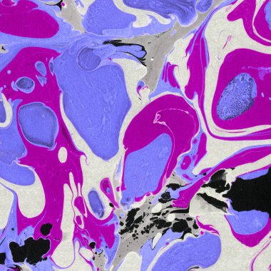 Beyaz suluboya arka planda renkli mermer mürekkep kağıdı dokusu. Kaotik soyut organik tasarım. Banyo bombası dalgaları.