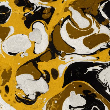 Beyaz suluboya arka planda renkli mermer mürekkep kağıdı dokusu. Kaotik soyut organik tasarım. Banyo bombası dalgaları.