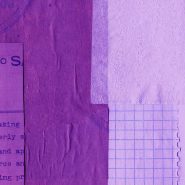 Çeşitli kağıtların kolajı, renkli soyut arkaplan  