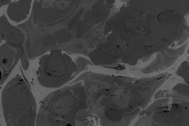 Kağıt arkaplanda siyah mermer mürekkep dokusu. Mermer taş resim.