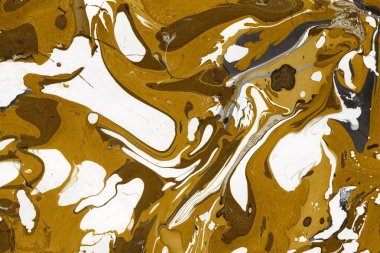 Beyaz suluboya arka planda renkli mermer mürekkep kağıdı dokusu. Kaotik soyut organik tasarım. Banyo bombası dalgaları.