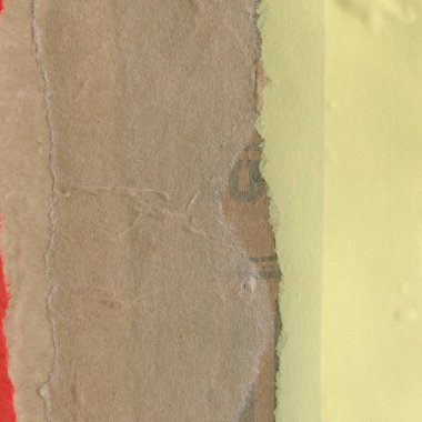 Çeşitli kağıtların kolajı, renkli soyut arkaplan  