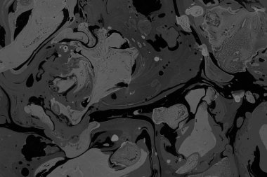 Kağıt arkaplanda siyah mermer mürekkep dokusu. Mermer taş resim.