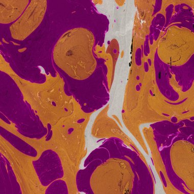Beyaz suluboya arka planda renkli mermer mürekkep kağıdı dokusu. Kaotik soyut organik tasarım. Banyo bombası dalgaları.