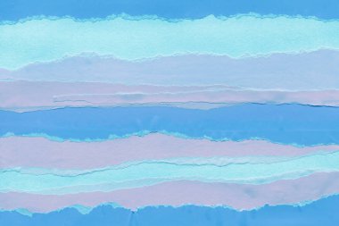 Çeşitli kağıtların kolajı, renkli soyut arkaplan  