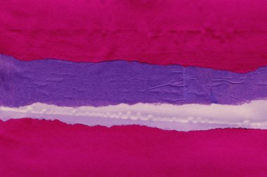 Çeşitli kağıtların kolajı, renkli soyut arkaplan  