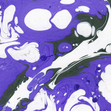 Beyaz suluboya arka planda renkli mermer mürekkep kağıdı dokusu. Kaotik soyut organik tasarım. Banyo bombası dalgaları.