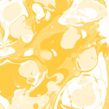 Sarı mermer arkaplan boya sıçrama deseni ile