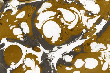 Beyaz suluboya arka planda renkli mermer mürekkep kağıdı dokusu. Kaotik soyut organik tasarım. Banyo bombası dalgaları.