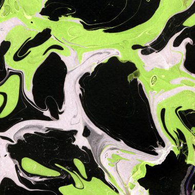 Beyaz suluboya arka planda renkli mermer mürekkep kağıdı dokusu. Kaotik soyut organik tasarım. Banyo bombası dalgaları.