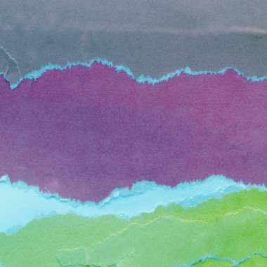 Çeşitli kağıtların kolajı, renkli soyut arkaplan  