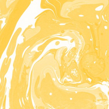 Sarı mermer arkaplan boya sıçrama deseni ile