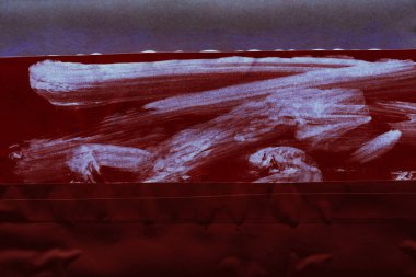 Çeşitli kağıtların kolajı, renkli soyut arkaplan  