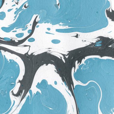 Beyaz suluboya arka planda renkli mermer mürekkep kağıdı dokusu. Kaotik soyut organik tasarım. Banyo bombası dalgaları.