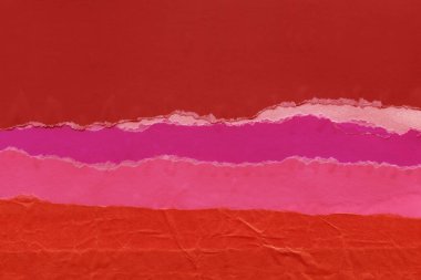 Çeşitli kağıtların kolajı, renkli soyut arkaplan  