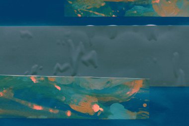 Çeşitli kağıtların kolajı, renkli soyut arkaplan  