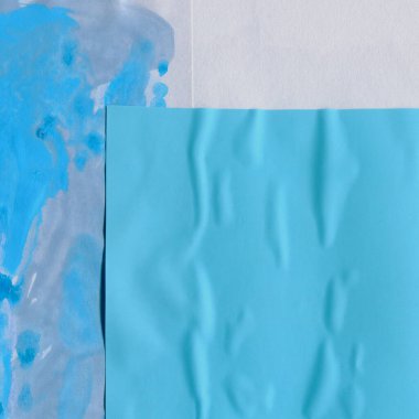 Çeşitli kağıtların kolajı, renkli soyut arkaplan  