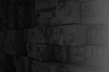 soyut siyah 3d şekilli duvar kağıdı