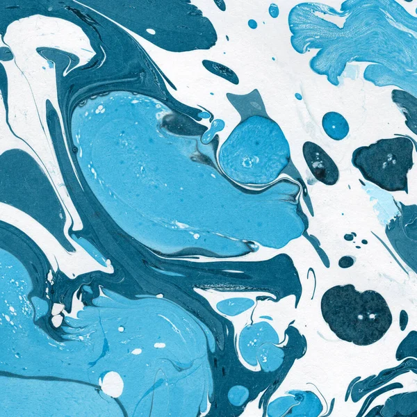 色彩斑斓的大理石油墨纸纹理在白色水彩画的背景上 无趣的抽象有机设计 洗浴炸弹波 — 图库照片