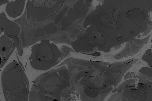 Zwarte Marmeren Inkt Textuur Aquarel Papier Achtergrond Marmeren Beeld — Stockfoto