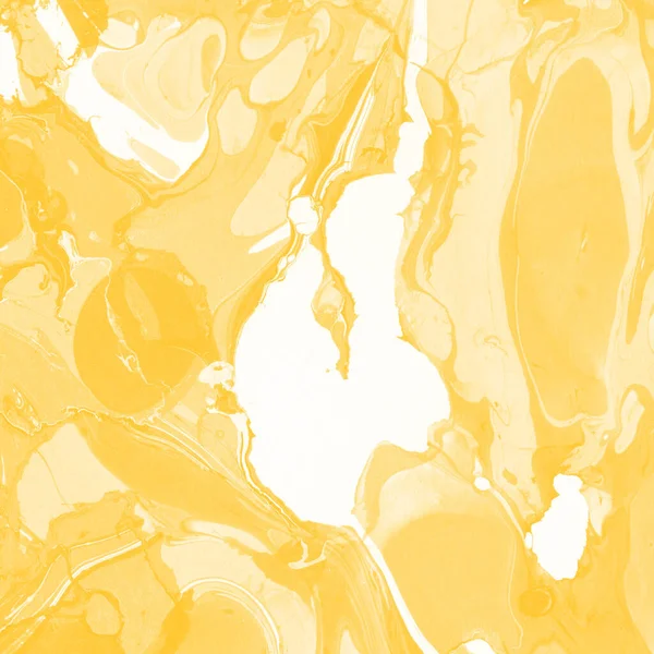 Fundo Mármore Amarelo Com Pintura Espirra Textura — Fotografia de Stock