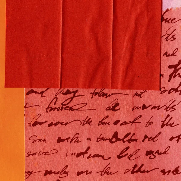 Çeşitli kağıtların kolajı, renkli soyut arkaplan  