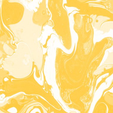 Sarı mermer arkaplan boya sıçrama deseni ile