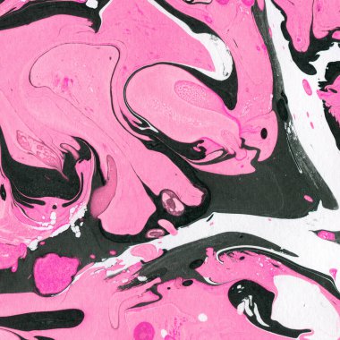 Beyaz suluboya arka planda renkli mermer mürekkep kağıdı dokusu. Kaotik soyut organik tasarım. Banyo bombası dalgaları.