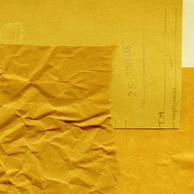 Çeşitli kağıtların kolajı, renkli soyut arkaplan  