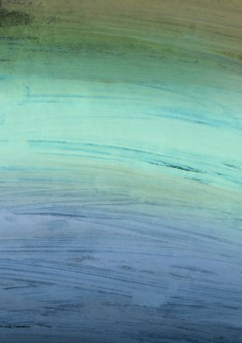 Kağıt zemin üzerinde renkli mürekkep ve suluboya doku. Gradyan boya darbeleri ve kalsiyum kaybı etkisi. El boyaması gouache soyut resim.