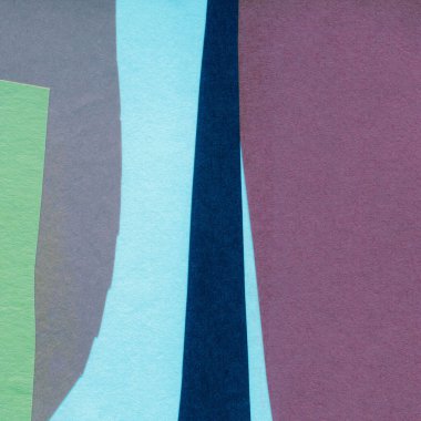 Çeşitli kağıtların kolajı, renkli soyut arkaplan  