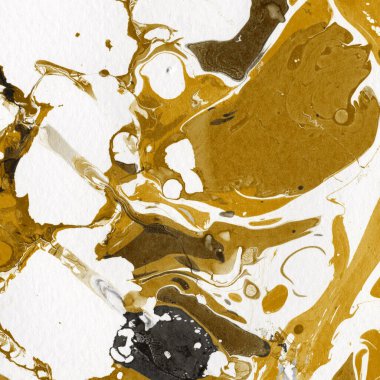 Beyaz suluboya arka planda renkli mermer mürekkep kağıdı dokusu. Kaotik soyut organik tasarım. Banyo bombası dalgaları.