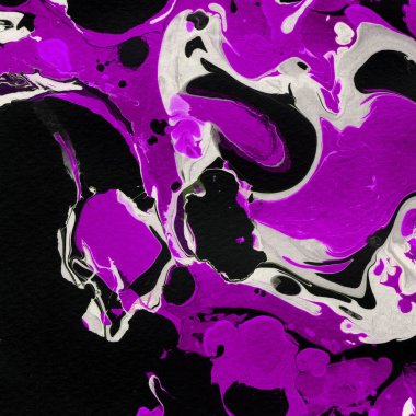 Beyaz suluboya arka planda renkli mermer mürekkep kağıdı dokusu. Kaotik soyut organik tasarım. Banyo bombası dalgaları.