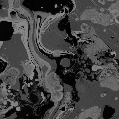 Kağıt arkaplanda siyah mermer mürekkep dokusu. Mermer taş resim.