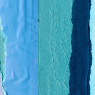 Çeşitli kağıtların kolajı, renkli soyut arkaplan  