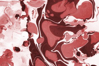 Boya desenli kırmızı mermer arkaplan