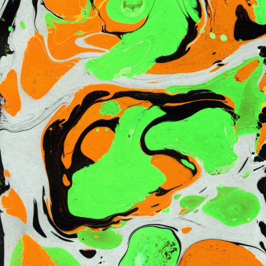 Beyaz suluboya arka planda renkli mermer mürekkep kağıdı dokusu. Kaotik soyut organik tasarım. Banyo bombası dalgaları.