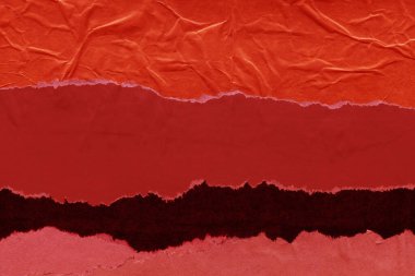 Çeşitli kağıtların kolajı, renkli soyut arkaplan  