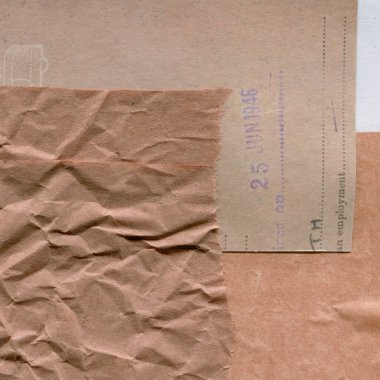 Çeşitli kağıtların kolajı, renkli soyut arkaplan  