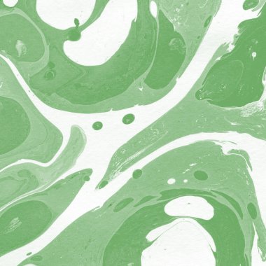 Sulu boya kağıdında yeşil mermer mürekkep dokusu. Mermer taş resim.