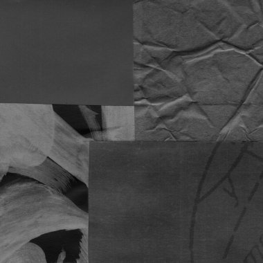 Çeşitli kağıtların kolajı, renkli soyut arkaplan  