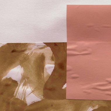 Çeşitli kağıtların kolajı, renkli soyut arkaplan  