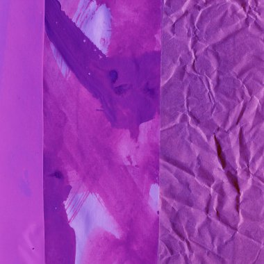 Çeşitli kağıtların kolajı, renkli soyut arkaplan  